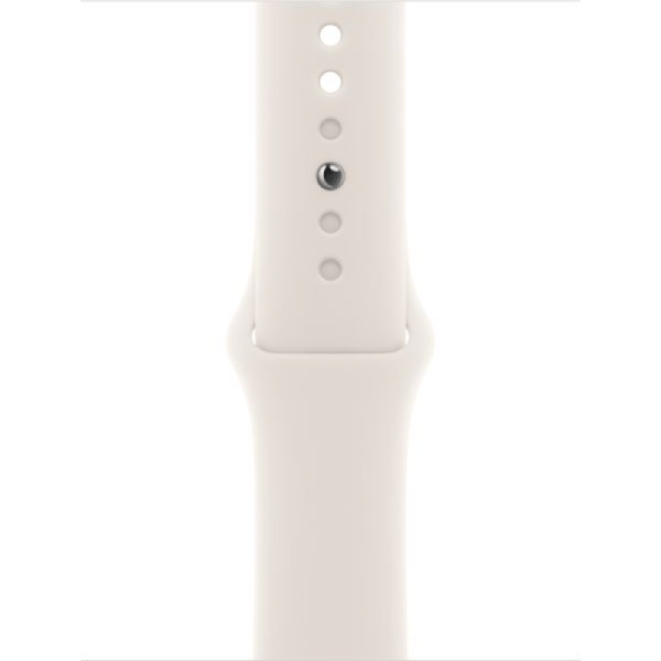 Apple Watch Series SE 2024 44mm Starlight Aluminum Case with Starlight Sport Band S/M